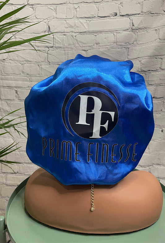 Reversible satin bonnets with adjustable drawstring